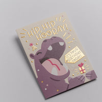 Hip Hip Hooray! Hippo | Birthday Card
